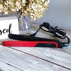 REVLON Flat Iron Tool Hair Straightener Curler 1" Red 455 degrees